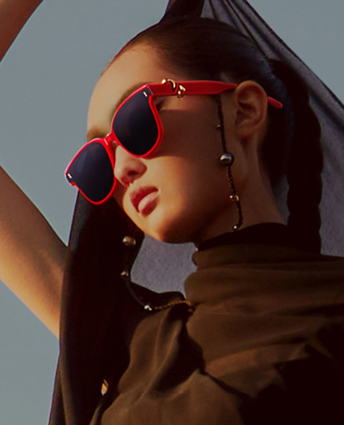 MUJOSH - Kính mát nữ gọng vuông bản dày cá tính