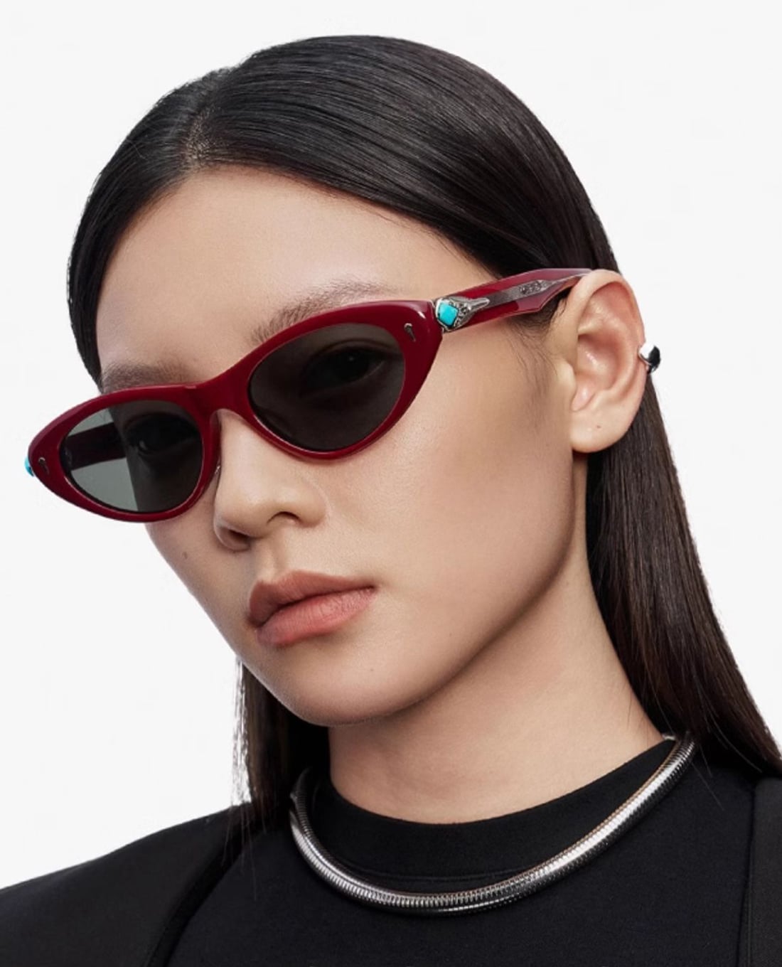 MUJOSH - Kính mát nữ gọng mắt mèo thời thượng