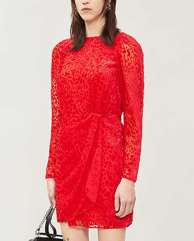  THE KOOPLES - Đầm mini họa tiết da báo 