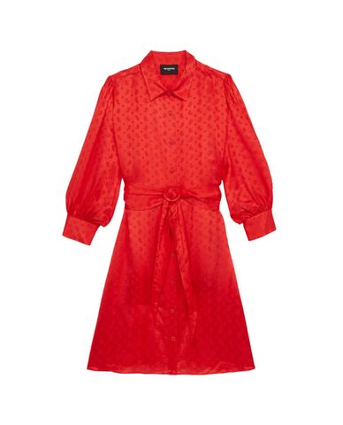  THE KOOPLES - Đầm mini sơ mi tay dài Tone On Tone 