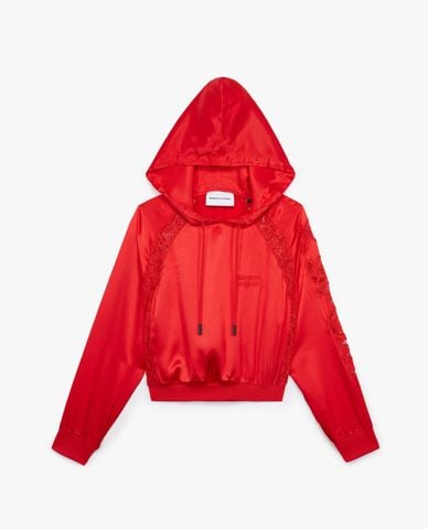  THE KOOPLES - Áo hoodie nữ tay dài Lace Detail 