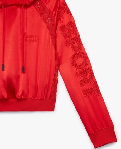  THE KOOPLES - Áo hoodie nữ tay dài Lace Detail 