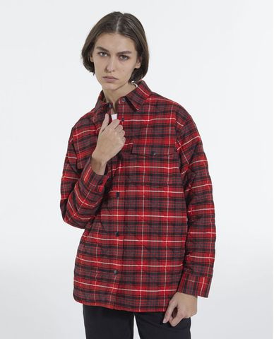  THE KOOPLES - Áo sơ mi nữ dài tay kẻ sọc caro phom oversized thời trang 