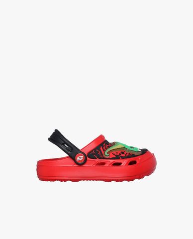  SKECHERS - Giày clog bé trai hoạ tiết khủng long T-Rex Brights 