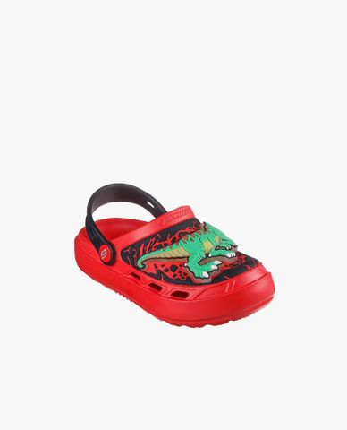  SKECHERS - Giày clog bé trai hoạ tiết khủng long T-Rex Brights 
