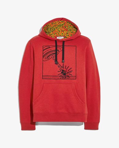  COACH - Áo hoodie nữ Disney Mickey Mouse X Keith Haring 