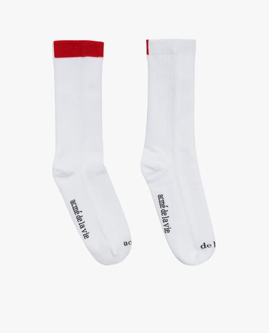  ADLV - Vớ cổ cao phối viền Front Logo 