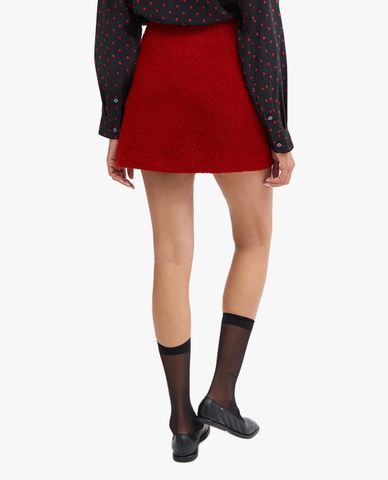  COACH - Chân váy mini dáng chữ A Boucle vải tweed 