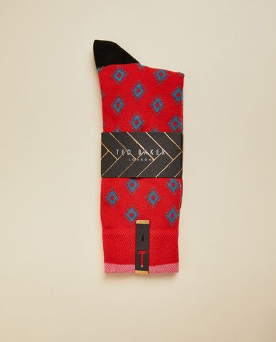  TED BAKER - Vớ nam cổ cao họa tiết Bridlng 