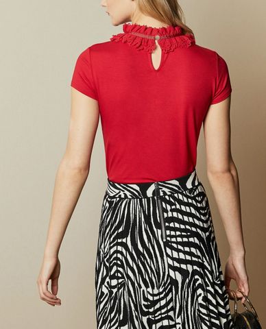  TED BAKER - Áo kiểu nữ nhún bèo ren Orwla 