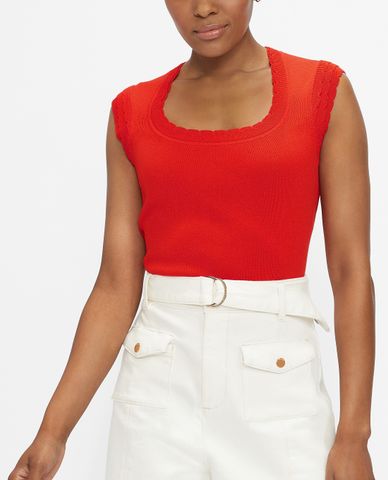  TED BAKER - Áo kiểu nữ sát nách cổ vuông Staciey 