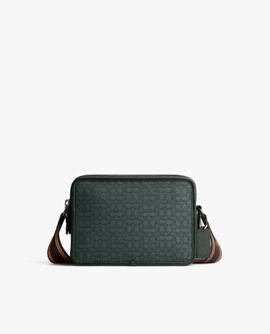  COACH - Túi đeo chéo nam chữ nhật Charter 24 Micro Signature Jacquard 