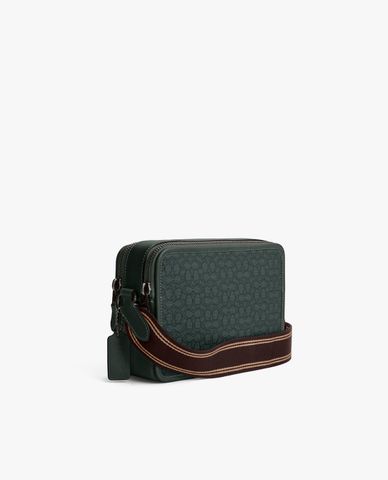  COACH - Túi đeo chéo nam chữ nhật Charter 24 Micro Signature Jacquard 