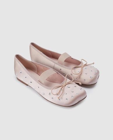  URBAN REVIVO - Giày búp bê đế bệt quai ngang Studded 