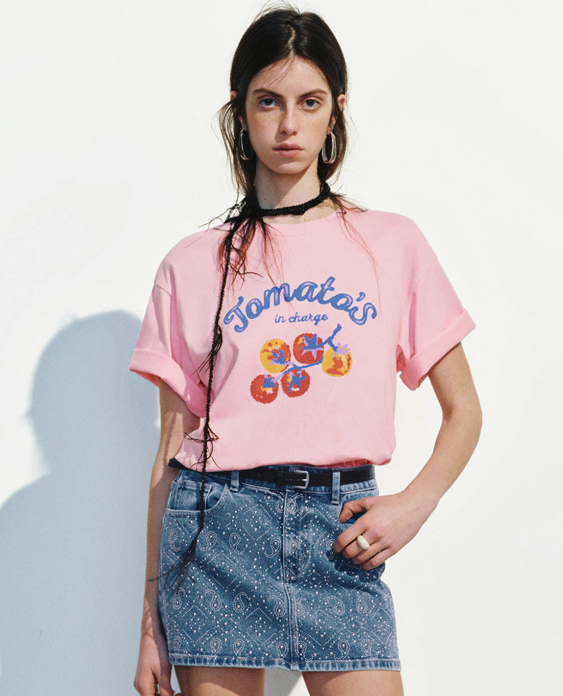 URBAN REVIVO - Áo thun nữ cổ tròn tay ngắn Printed