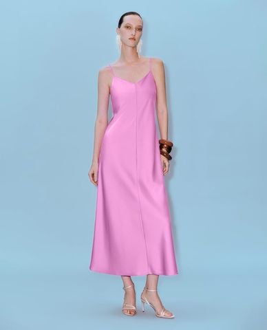  URBAN REVIVO - Đầm hai dây midi A Line 