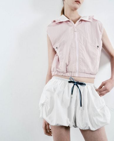  URBAN REVIVO - Áo khoác gilet nữ cổ bẻ sát nách 