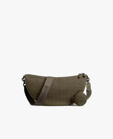  COACH - Túi đeo chéo nam Hall Soft 45 In Signature Jacquard 
