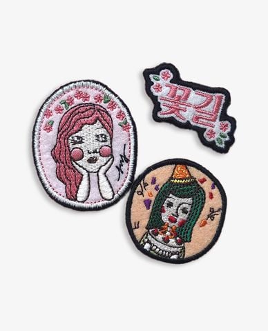  Marhen.J - Set huy hiệu cài túi xách Character Wappen 