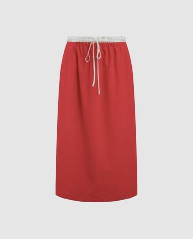  URBAN REVIVO - Chân váy phom suông midi Straight 