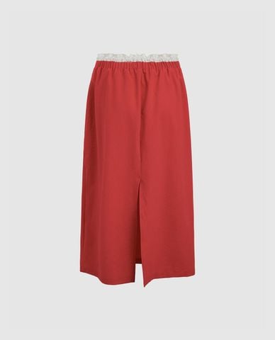  URBAN REVIVO - Chân váy phom suông midi Straight 