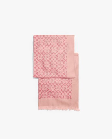  COACH - Khăn choàng nữ tua rua Signature 