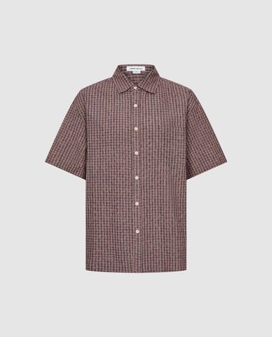  URBAN REVIVO - Áo sơ mi nam tay ngắn caro hiện đại 