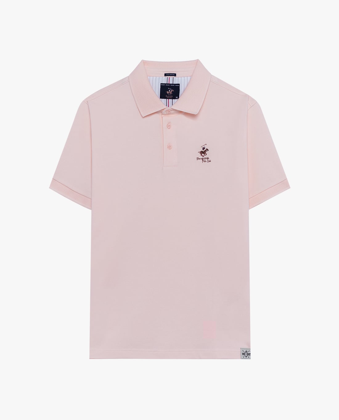 BEVERLY HILLS POLO CLUB - Áo polo nam cổ bẻ tay ngắn phối logo