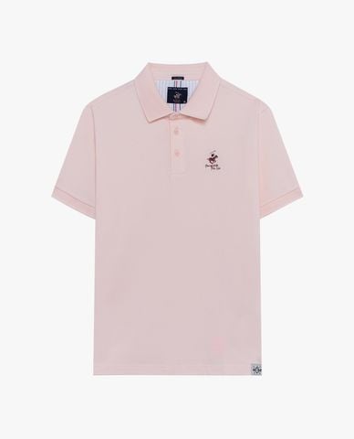  BEVERLY HILLS POLO CLUB - Áo polo nam cổ bẻ tay ngắn phối logo 