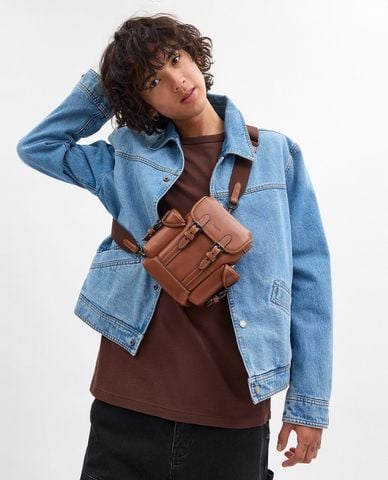  COACH - Túi đeo chéo nam phom chữ nhật Hitch 13 