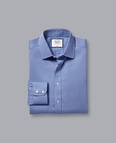  CHARLES TYRWHITT - Áo sơ mi nam tay dài thanh lịch Non Iron Puppytooth 
