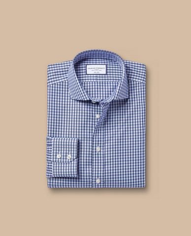  CHARLES TYRWHITT - Áo sơ mi nam cổ bẻ tay dài Twill Gingham 
