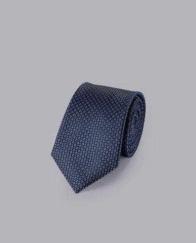  CHARLES TYRWHITT - Cà vạt nam lụa Stain Resistant Mini Floral Pattern 