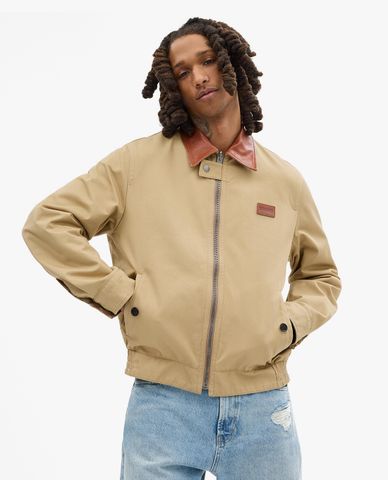  COACH - Áo khoác bomber cổ bẻ tay dài Heritage 