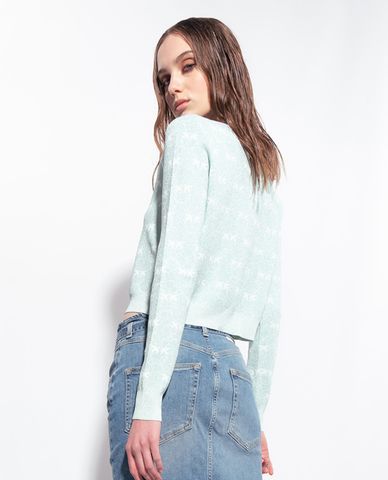  PINKO - Áo khoác cardigan nữ cổ tròn tay dài Canoro 