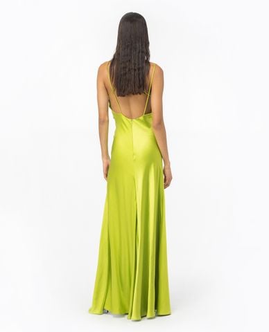  PINKO - Đầm maxi hai dây xẻ tà Fissione 