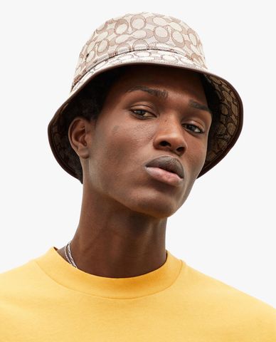  COACH - Nón bucket nam thời trang Signature Jacquard 