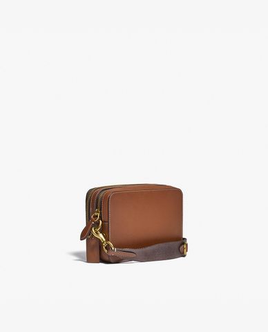  COACH - Túi đeo chéo nam chữ nhật phối khóa kéo zip thời trang 