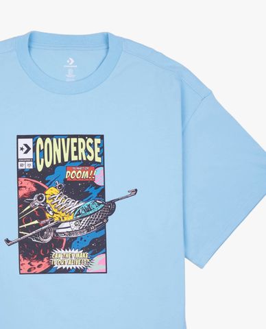  CONVERSE - Áo thun nam cổ tròn tay ngắn Comic Cover 