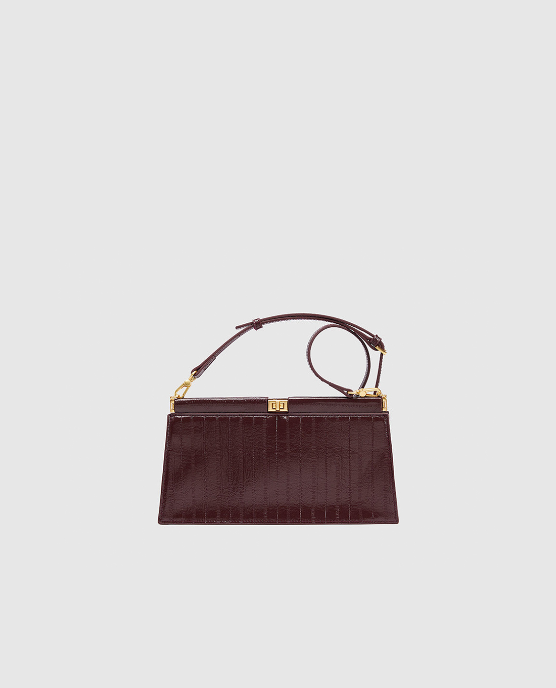 URBAN REVIVO - Túi đeo vai nữ hình thang Embossed Vegan Leather