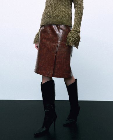  URBAN REVIVO - Chân váy phom suông mini thời trang 