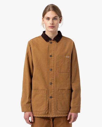  DICKIES - Áo khoác sơ mi nam tay dài phối logo nổi bật 