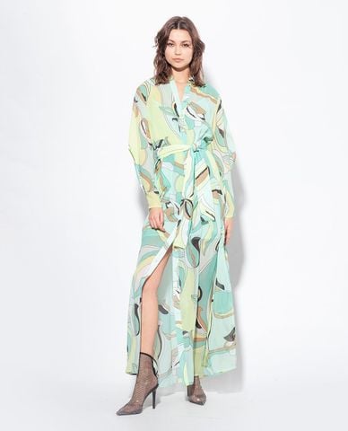  PINKO - Đầm sơ mi cổ bẻ tay dài Narcisa 