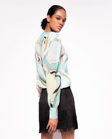  PINKO - Áo kiểu nữ cổ V tay dài Cosquin 