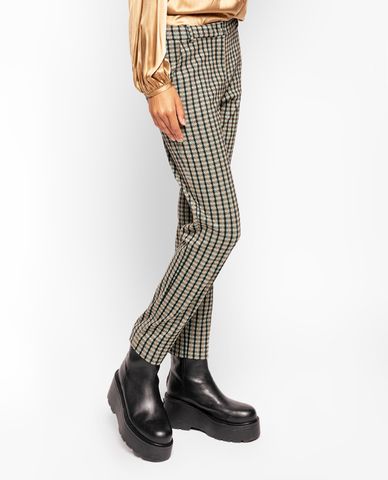  PINKO - Quần tây nữ họa tiết caro Patterned Cigarette 