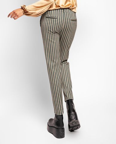  PINKO - Quần tây nữ họa tiết caro Patterned Cigarette 