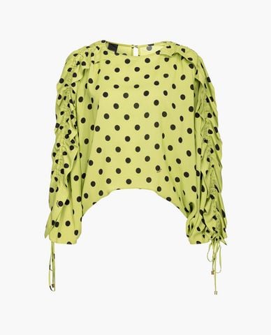  PINKO - Áo kiểu nữ cổ tròn tay dài Bosone 