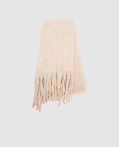  URBAN REVIVO - Khăn choàng nữ chữ nhật phối tua rua Long Scarf 