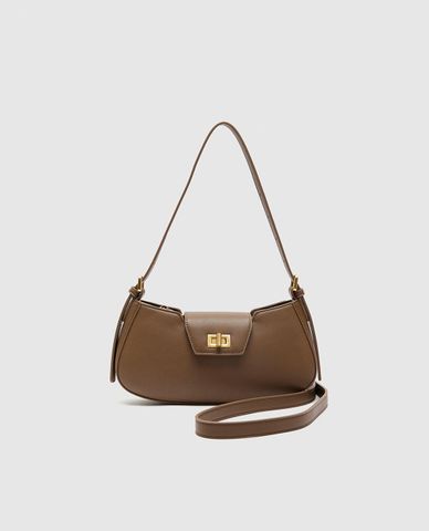  URBAN REVIVO - Túi đeo vai nữ phom hình thang hiện đại 