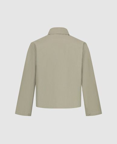  URBAN REVIVO - Áo khoác sơ mi nam cổ bẻ tay dài 